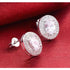 Modern New Luxurious 925 Sterling Silver Pink Drop Stud Earrings For Women And Girls Sparkling Jewelry Gift For Ladies