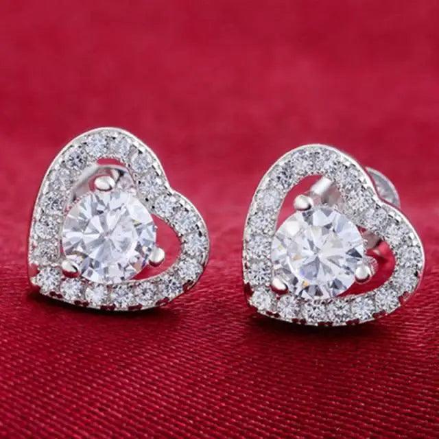 Modern New Luxurious 925 Sterling Silver Pink Drop Stud Earrings For Women And Girls Sparkling Jewelry Gift For Ladies