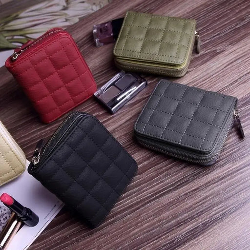 Modern PU Leather Card Holder Wallet Women Fashion Small Zipper Wallet Retro Mini Bags For Women - STIL7346FKDDH