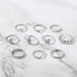 Modern Ring Set for Girls Sterling Chain Moon Rings Set For Ladies And Girls Retro Vintage Style Female Rings Trendy