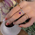 Modern Ring Set for Girls Sterling Chain Moon Rings Set For Ladies And Girls Retro Vintage Style Female Rings Trendy