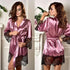 Modern Silk Bathrobe For Women Elegant Soft Silk Nightwear Unique V - Neck Short Women’s Fashion Bathrobes