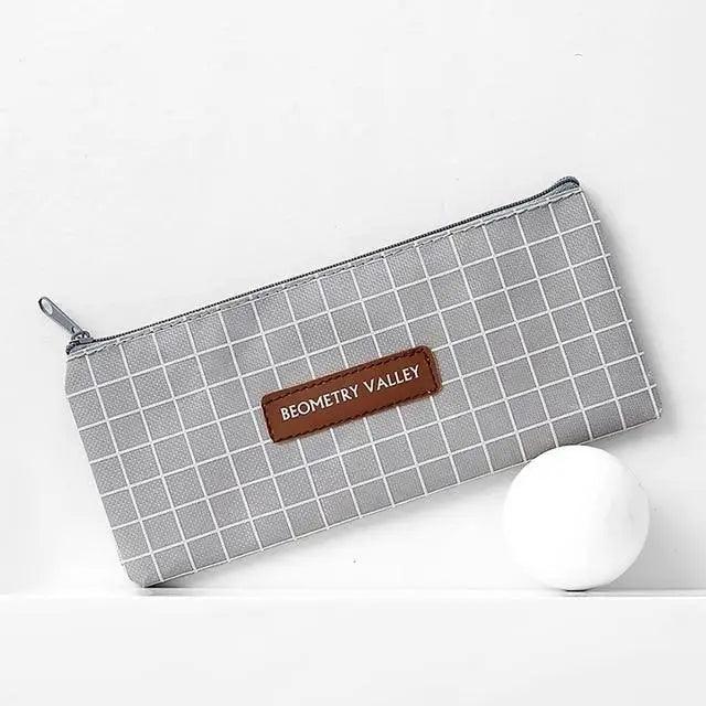 Modern Student Pencil Case Minimalist Simple Pen Bags Durable Zipper Pencil Cases For Office - 9 - STIL8658GFJBB