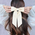 Modern White Bowknot Big Hair Bow Long Tassel Ribbon Hair Clips For Women Elegant Hair Accessories - 1 - STIL1356ASDDD