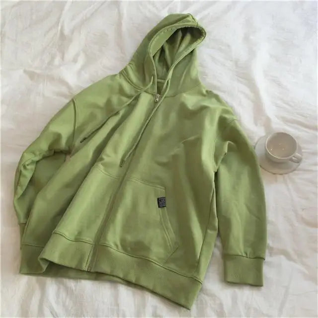 Modern With Hat Hoodies Women Zipper Kangaroo Pocket Casual Loose Solid Color Sweatshirt Female 2021 Fashion New Female Tops - Treko - Cool Fashion, Cool Hoodies, Hoodies, Hoodies And Pants, Hoodies Sweatshirts, Jacket Hoodies, Loose Hoodies, Luxury Hoodies, Modern Hoodies, Multi Pockets Hoodies.  2021 dress, New Hoodies, New Sweatshirt, Stylish Hoodies, Sweatshirt, Women hoodie, Zipper Hooded- Stevvex.com