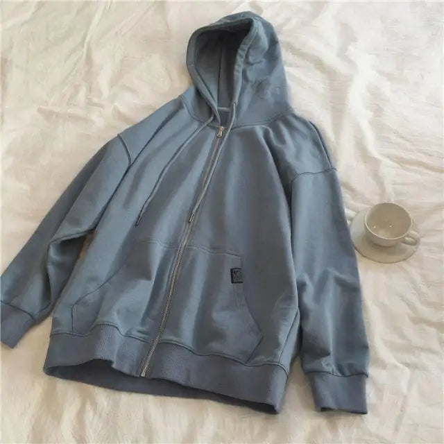 Modern With Hat Hoodies Women Zipper Kangaroo Pocket Casual Loose Solid Color Sweatshirt Female 2021 Fashion New Female Tops - Treko - Cool Fashion, Cool Hoodies, Hoodies, Hoodies And Pants, Hoodies Sweatshirts, Jacket Hoodies, Loose Hoodies, Luxury Hoodies, Modern Hoodies, Multi Pockets Hoodies.  2021 dress, New Hoodies, New Sweatshirt, Stylish Hoodies, Sweatshirt, Women hoodie, Zipper Hooded- Stevvex.com