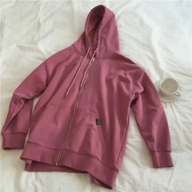 Modern With Hat Hoodies Women Zipper Kangaroo Pocket Casual Loose Solid Color Sweatshirt Female 2021 Fashion New Female Tops - Treko - Cool Fashion, Cool Hoodies, Hoodies, Hoodies And Pants, Hoodies Sweatshirts, Jacket Hoodies, Loose Hoodies, Luxury Hoodies, Modern Hoodies, Multi Pockets Hoodies.  2021 dress, New Hoodies, New Sweatshirt, Stylish Hoodies, Sweatshirt, Women hoodie, Zipper Hooded- Stevvex.com