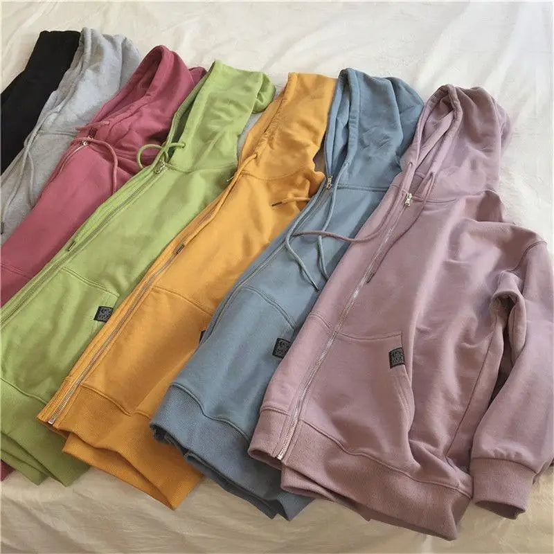 Modern With Hat Hoodies Women Zipper Kangaroo Pocket Casual Loose Solid Color Sweatshirt Female 2021 Fashion New Female Tops - Treko - Cool Fashion, Cool Hoodies, Hoodies, Hoodies And Pants, Hoodies Sweatshirts, Jacket Hoodies, Loose Hoodies, Luxury Hoodies, Modern Hoodies, Multi Pockets Hoodies.  2021 dress, New Hoodies, New Sweatshirt, Stylish Hoodies, Sweatshirt, Women hoodie, Zipper Hooded- Stevvex.com