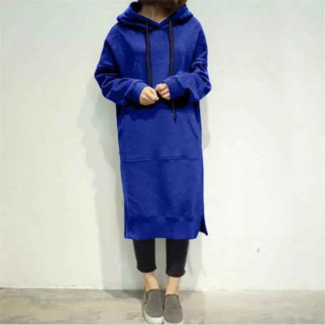 Modern Women Long Hoodies Autumn Winter Loose Hooded Sweatshirts Casual Oversized Sweatshirt Baggy Pullovers Dress Plus Size - Treko - Casual Tracksuit, Cool Fashion, Cool Hoodies, female Fashion, Hoodies, Jaket Hoodies, Loose Hoodies, Luxury Hoodies, Modern Hoodies, New Hoodies, Stylish Hoodies, women fashion, women Hoodies- Stevvex.com