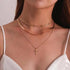 Modernd Luxury 2021 New Gold Coin Layered Chain Necklace For Women And Girls Stylish Pearl Moon Choker Collar butterfly