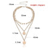 Modernd Luxury 2021 New Gold Coin Layered Chain Necklace For Women And Girls Stylish Pearl Moon Choker Collar butterfly