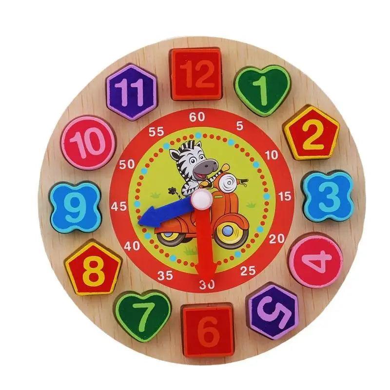 Montessori Cartoon Animal Educational Wooden Beaded Geometry Digital Clock Puzzles Matching Clock Toy For Children - STEVVEX Baby - 3D puzzle, baby, brain teasers, Digital Clock Puzzles, educational toy, educational toy for kids, kids, learning toys, Toy For Children, Toy For kids, wood - Stevvex.com