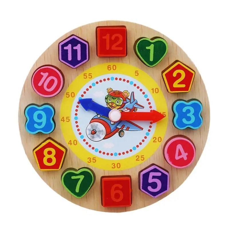 Montessori Cartoon Animal Educational Wooden Beaded Geometry Digital Clock Puzzles Matching Clock Toy For Children - STEVVEX Baby - 3D puzzle, baby, brain teasers, Digital Clock Puzzles, educational toy, educational toy for kids, kids, learning toys, Toy For Children, Toy For kids, wood - Stevvex.com