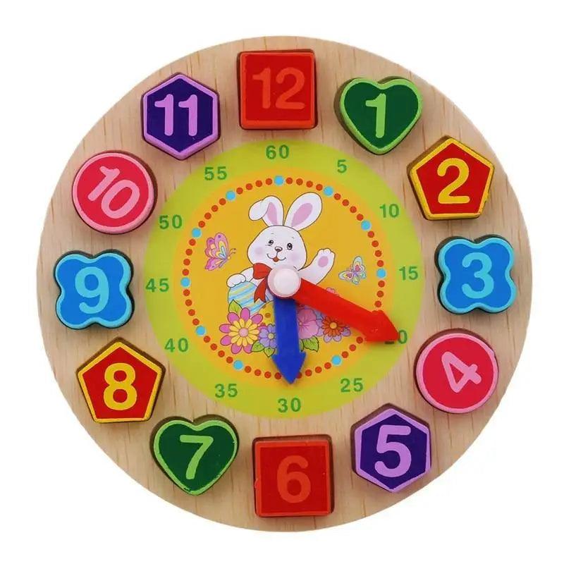 Montessori Cartoon Animal Educational Wooden Beaded Geometry Digital Clock Puzzles Matching Clock Toy For Children - STEVVEX Baby - 3D puzzle, baby, brain teasers, Digital Clock Puzzles, educational toy, educational toy for kids, kids, learning toys, Toy For Children, Toy For kids, wood - Stevvex.com