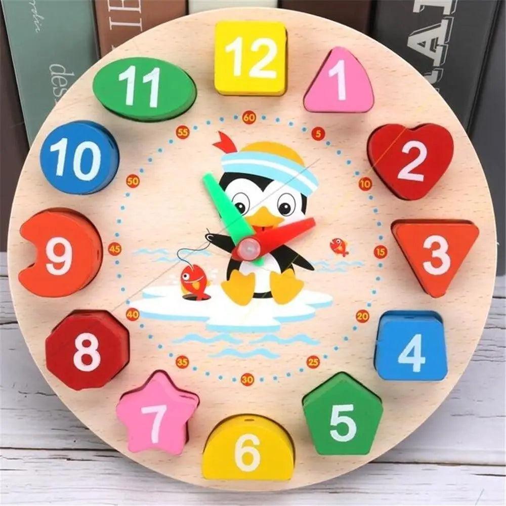 Montessori Cartoon Animal Educational Wooden Beaded Geometry Digital Clock Puzzles Matching Clock Toy For Children - STEVVEX Baby - 3D puzzle, baby, brain teasers, Digital Clock Puzzles, educational toy, educational toy for kids, kids, learning toys, Toy For Children, Toy For kids, wood - Stevvex.com