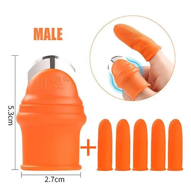 Multi-Functional 1 Set Silicone Finger Protector With Blade For Fruits Vegetable Thumb Knife Finger Guard Kitchen Accessories - ALLURELATION - 501, Best selling finger cutter, Cooking Tools, Easy to use, Finger Guard, Finger Protector, Fruit & Vegetable Tools, Fruits Vegetable Thumb Knife, Hot Sale finger cutter, Kitchen Accessories, Kitchen gadgets, Kitchen Tools, Protection hand tools, Protector With Blade, reuseable, Silicone Finger, Thumb Knife, Top Quality cutter, unique design cutter - Stevvex.com