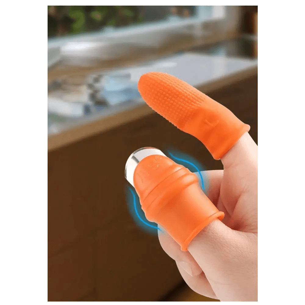 Multi-Functional 1 Set Silicone Finger Protector With Blade For Fruits Vegetable Thumb Knife Finger Guard Kitchen Accessories - ALLURELATION - 501, Best selling finger cutter, Cooking Tools, Easy to use, Finger Guard, Finger Protector, Fruit & Vegetable Tools, Fruits Vegetable Thumb Knife, Hot Sale finger cutter, Kitchen Accessories, Kitchen gadgets, Kitchen Tools, Protection hand tools, Protector With Blade, reuseable, Silicone Finger, Thumb Knife, Top Quality cutter, unique design cutter - Stevvex.com