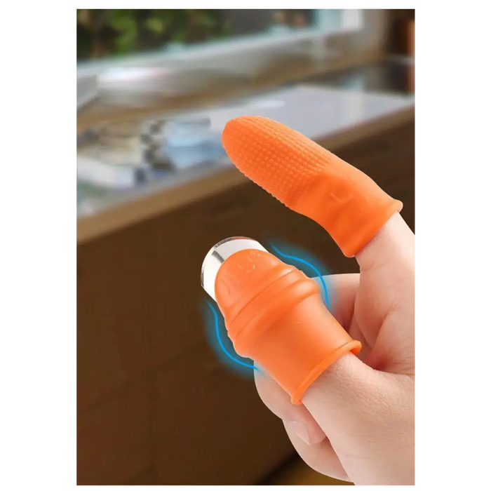 Multi-Functional 1 Set Silicone Finger Protector With Blade For Fruits Vegetable Thumb Knife Finger Guard Kitchen Accessories - ALLURELATION - 501, Best selling finger cutter, Cooking Tools, Easy to use, Finger Guard, Finger Protector, Fruit & Vegetable Tools, Fruits Vegetable Thumb Knife, Hot Sale finger cutter, Kitchen Accessories, Kitchen gadgets, Kitchen Tools, Protection hand tools, Protector With Blade, reuseable, Silicone Finger, Thumb Knife, Top Quality cutter, unique design cutter - Stevvex.com