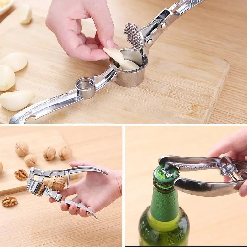 Multi - Functional Imitating Stainless Steel Garlic Press Crusher Kitchen Cooking Ginger Squeezer Masher Handheld