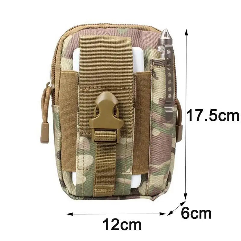 Multifunction Classic Water - Resistant Phone Bag Outdoor Waist Bag Portable Durable Large Capacity Bags - STIL6587TFRDO