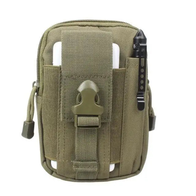 Multifunction Classic Water - Resistant Phone Bag Outdoor Waist Bag Portable Durable Large Capacity Bags - Green