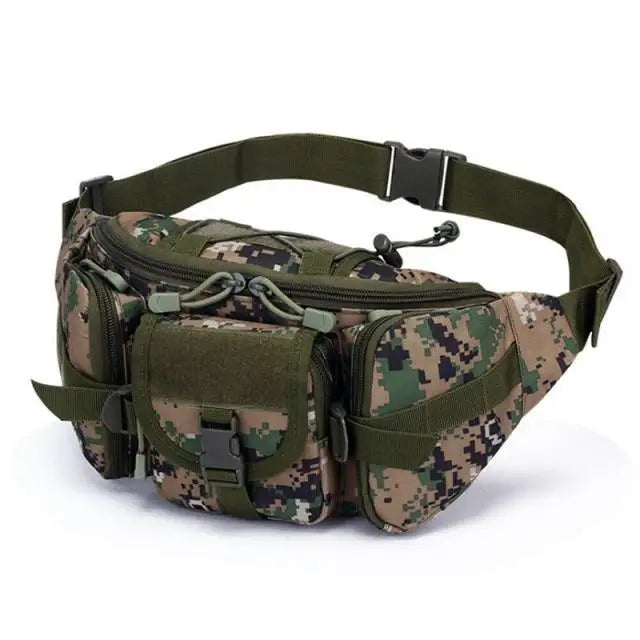 Multifunction Tactical Military Waist Bag Classical Design Outdoor Sports Running Men Travel Fanny Bag - F