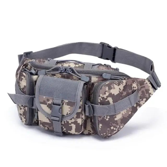 Multifunction Tactical Military Waist Bag Classical Design Outdoor Sports Running Men Travel Fanny Bag - D