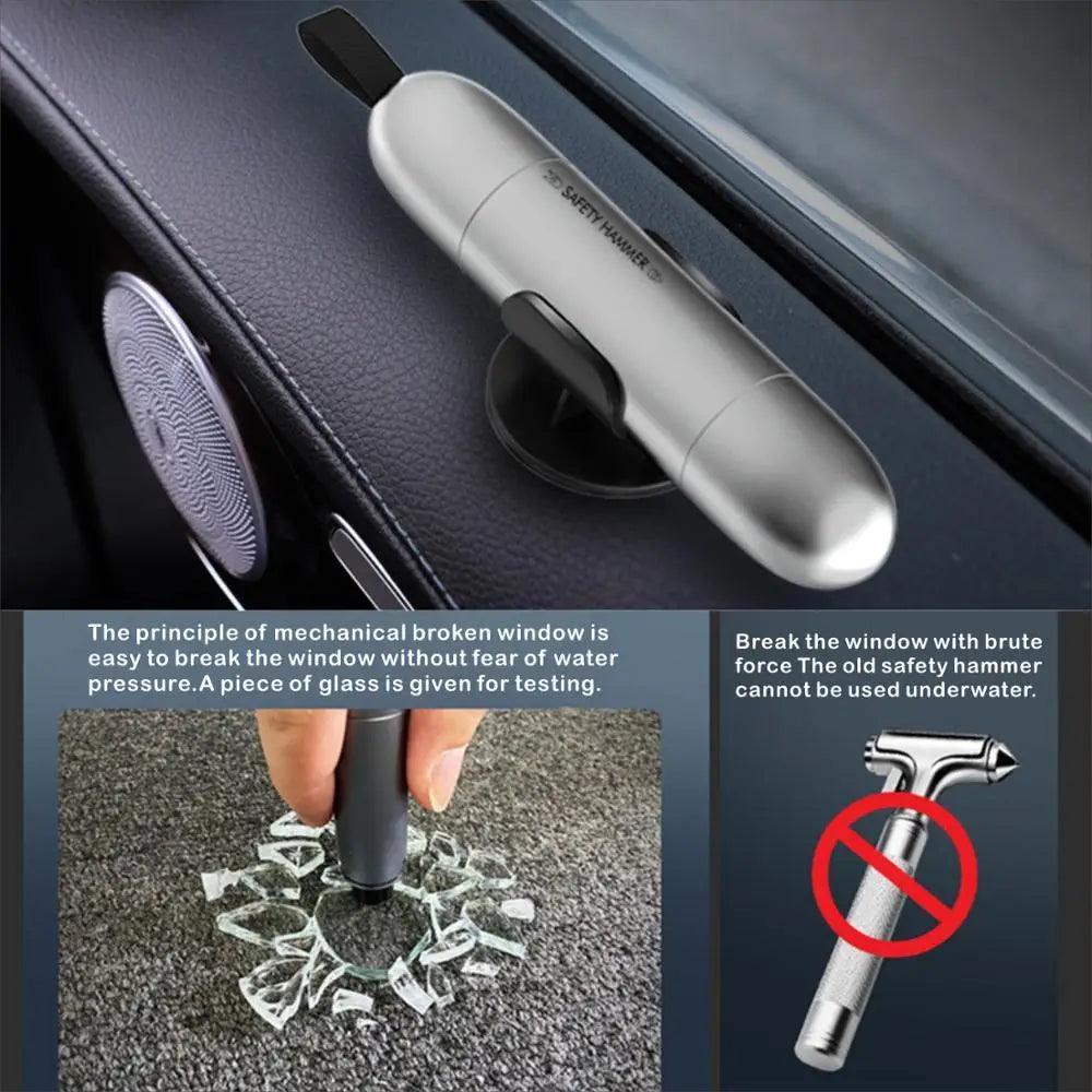 Multifunctional Life-Saving Mini Window Glass Breaker Seat Belt Cutter Safety Hammer Unique Design Car Accessories - STEVVEX Gadgets - Gadget, Life-Saving Mini Window Glass Breaker, Mini Glass Breaker, Multifunctional Mini Window Breaker, Multifunctional Gadget, Multifunctional Life-Saving Seat Belt Cutter, Safety Gadgets, Safety Glass Breaker, Safety Hammer, Seat Belt Cutter - Stevvex.com