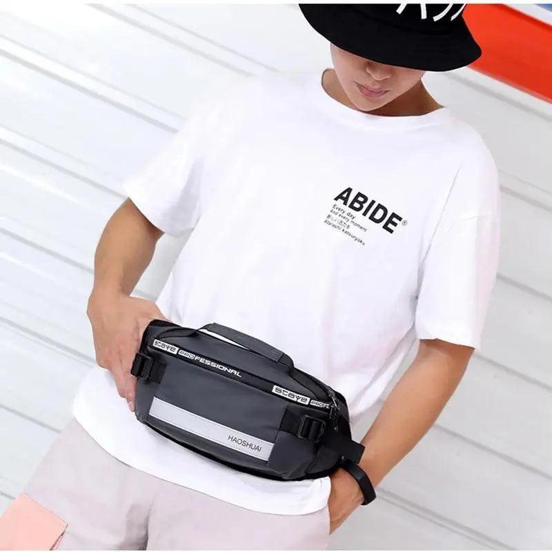 Multifunctional Outdoor Anti - Theft Waist Bag Men Fashionable Waterproof Fanny Pack Adjustable Belt Travel Bag