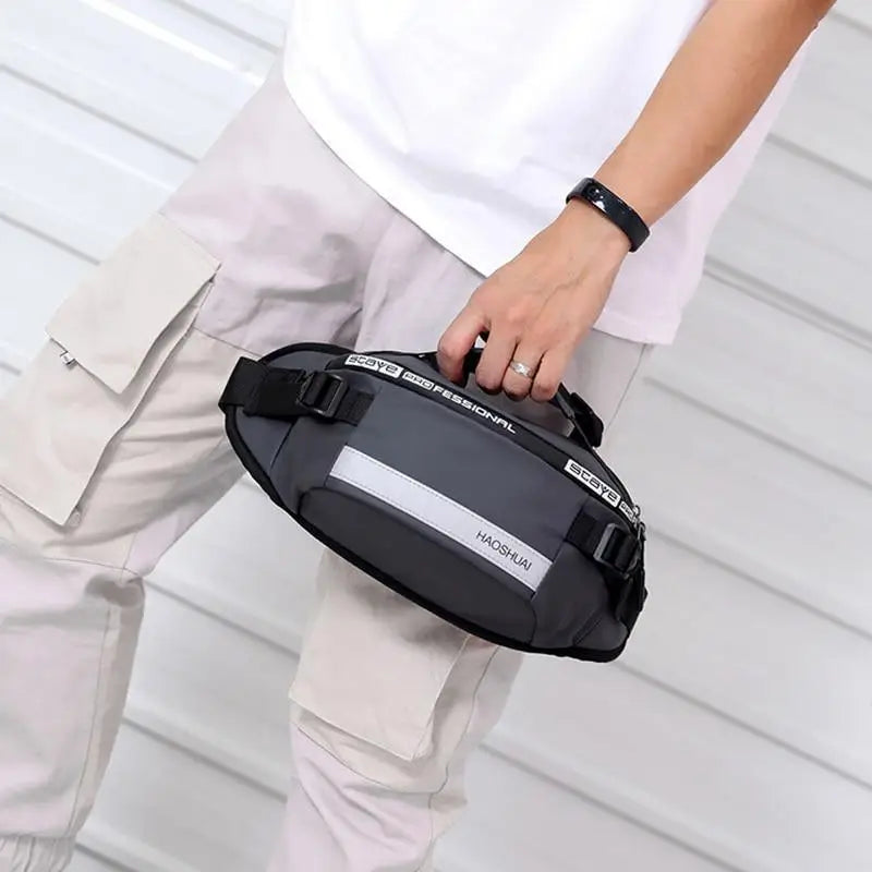 Multifunctional Outdoor Anti - Theft Waist Bag Men Fashionable Waterproof Fanny Pack Adjustable Belt Travel Bag