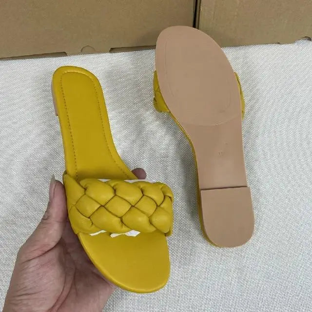 New 2021 Summer Sandals Flat Bottom Fashion Women Slides Sandals slipper - Outdoor designer shoes for women - ALLURELATION - 502, best choice sandals, Best Quality Sandals, comfortable sandals, cute sandals, Sandals, sandals for women, slippers, summer sandals, trending sandals, women sandals - Stevvex.com