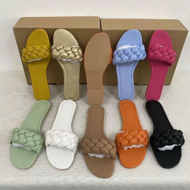 New 2021 Summer Sandals Flat Bottom Fashion Women Slides Sandals slipper - Outdoor designer shoes for women - ALLURELATION - 502, best choice sandals, Best Quality Sandals, comfortable sandals, cute sandals, Sandals, sandals for women, slippers, summer sandals, trending sandals, women sandals - Stevvex.com