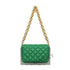 New Adorable Women’s Handbag Green Small Flap Shoulder Bag In Thick Metal Chain Women’s Clutch Bags Luxury Ladies