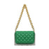 New Adorable Women’s Handbag Green Small Flap Shoulder Bag In Thick Metal Chain Women’s Clutch Bags Luxury Ladies