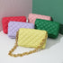 New Adorable Women’s Handbag Green Small Flap Shoulder Bag In Thick Metal Chain Women’s Clutch Bags Luxury Ladies