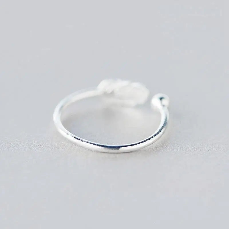 New Aesthetic 925 Sterling Silver simple leaf Adjustable Ring for women - Cute fashion jewelry for women - ALLURELATION - 2021 Trending rings, 571, Aesthetic rings for women, cute Fashion jewelry, Elegant rings, engagement rings, fashion rings, Fashion wedding rings, Jewelry, rings for women, Simple rings, Stylish rings, trending rings, womens jewelry - Stevvex.com