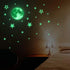 New Amazing Luminous Moon and Stars Wall Stickers for Kids Room Baby Nursery Home Decoration Wall Decals Glow