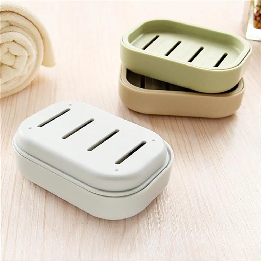 New Bathroom Dish Plate Case Home Shower Travel Hiking Holder Container Soap Box Plastic Soap Box Dispenser Soap Rack