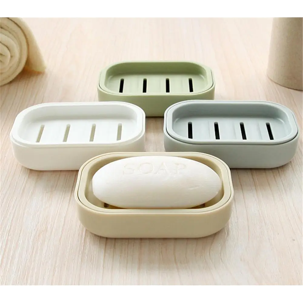 New Bathroom Dish Plate Case Home Shower Travel Hiking Holder Container Soap Box Plastic Soap Box Dispenser Soap Rack