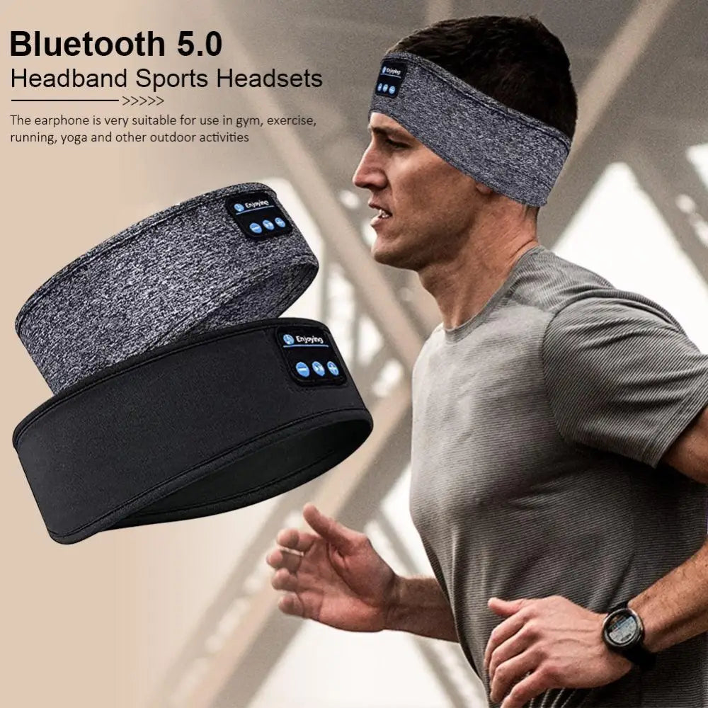 Wireless Bluetooth Sleeping Headphones Sports Headband Soft Elastic Comfortable Music Headset Speakers Hands-free For Running