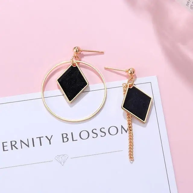 New Bohemian Luxury Statement Earrings for women Black Geometric Dangle Drop Gold Earrings - Women Fashion Jewelry for Wedding Gift - ALLURELATION - 573, Aesthetic Jewelry, Arcylic Earrings, Best Selling Earrings, Best Selling Jewelry, Cute Earrings, Dangle Earrings, earrings, Fashion Earrings, Fashion Jewelry, Gifts for women, jewelry, Retro Jewelry, Wedding Jewelry, women Earrings, women Fashion earrings - Stevvex.com