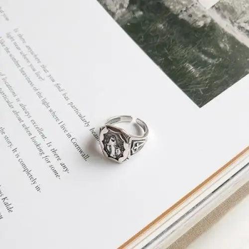 New Bohemian Style 925 Sterling Silver Vintage Design Wide Ring for Women - Aesthetic Luxurious Fine Jewelry for women