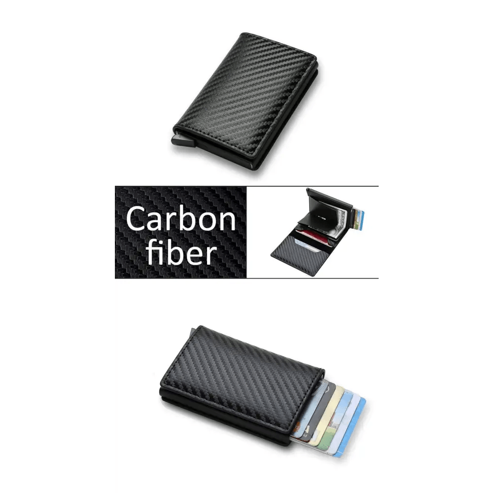 New Carbon Fiber Card Holder Wallets Luxury Men Brand Rfid Black Magic Trifold Leather Cool Slim Mini Wallet Small Money Bag Male Purses - Treko - carbon fiber wallet, card holder wallet, cool wallet, leather wallet, luxury wallet, man money bag, man purse, man wallet, men wallet, new wallet, rfid protection wallet, rfid wallet, wallet- Stevvex.com