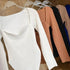 New Casual And Trendy Square Collar Long Sleeve Woman’s Sweaters Knitted Pullover Spring Autumn Sweater Winter Tops