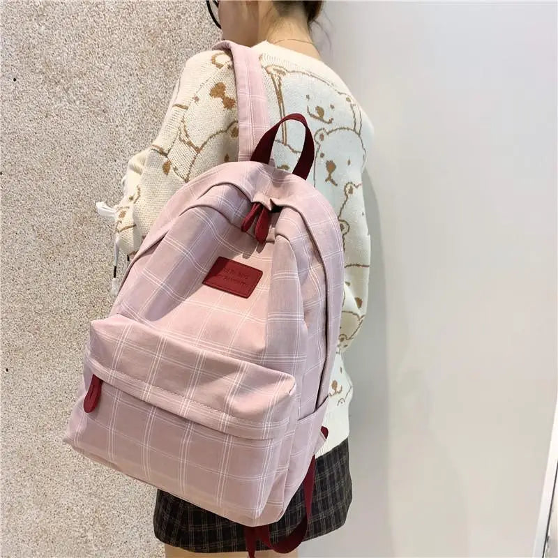 New Casual School Bag For Women And Girls Stylish Backpack Striped Book Packbags for Teenage - ALLURELATION - 575, Anti-theft Shoulder Bag, Backpacks, Bags, Bags for Girls, Bags for Ladies, Bags For Teenagers, Bags For Women, Bags in Demand, Best Selling Bags, Birthday Gift, Book Bag, Designer Female Bags, Elegant School Bags, Fashionable Backpacks, Gift Bags, Hot sale Bags, Laptop Bag, Luxury Bags, Matching Bags, Modern Bags, Picnic Bags, School Bags, Shopping Backpacks - Stevvex.com