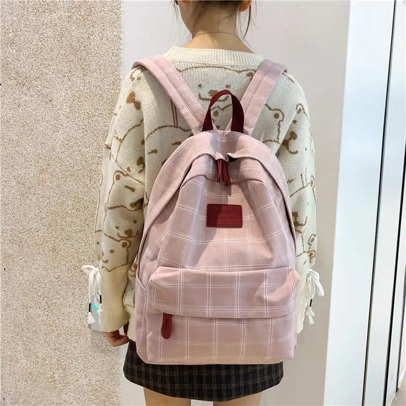 New Casual School Bag For Women And Girls Stylish Backpack Striped Book Packbags for Teenage - ALLURELATION - 575, Anti-theft Shoulder Bag, Backpacks, Bags, Bags for Girls, Bags for Ladies, Bags For Teenagers, Bags For Women, Bags in Demand, Best Selling Bags, Birthday Gift, Book Bag, Designer Female Bags, Elegant School Bags, Fashionable Backpacks, Gift Bags, Hot sale Bags, Laptop Bag, Luxury Bags, Matching Bags, Modern Bags, Picnic Bags, School Bags, Shopping Backpacks - Stevvex.com