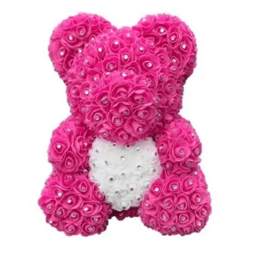 New Charming Diamond Rose Bears 40cm Artificial Flower Teddy Bears For Valentins’s Day Mother’s Day Birthday Gifts