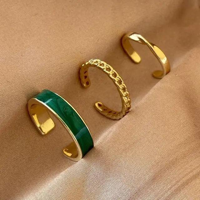 New Contemporary Gold Adjustable Butterfly Ring Set For Women And Girl Fashionable Female Party Jewelry - ALLURELATION - 571, Antique Jewelry, contemporary gold ring, elegance rings, elegance rings set, elegant jewelry, fashionable jewelry, fashionable rings set, gift rings, Jewelry, modern ring style, party jewelry, party rings, rings, rings for girls, rings for ladies, stylish ring, trendy jewelry, trendy rings, vintage jewelry, vintage style rings - Stevvex.com