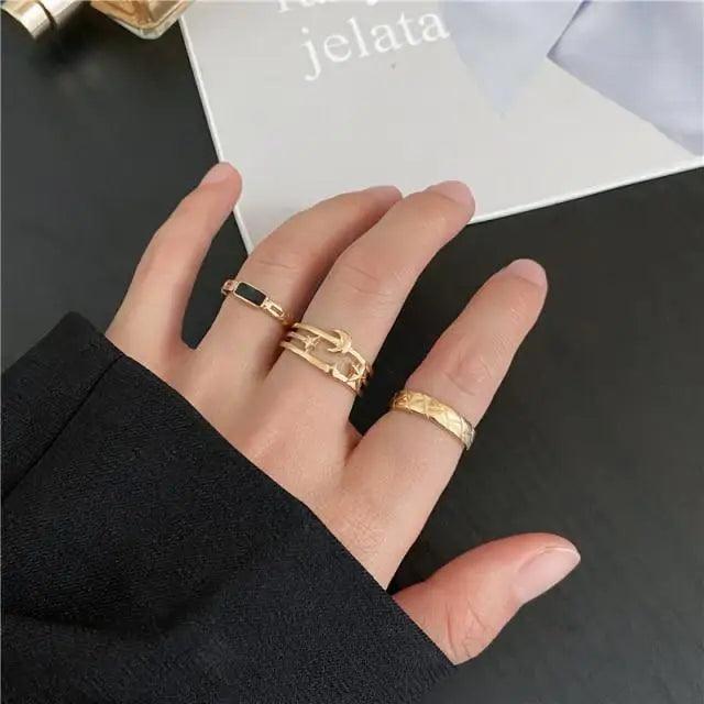 New Contemporary Gold Adjustable Butterfly Ring Set For Women And Girl Fashionable Female Party Jewelry - ALLURELATION - 571, Antique Jewelry, contemporary gold ring, elegance rings, elegance rings set, elegant jewelry, fashionable jewelry, fashionable rings set, gift rings, Jewelry, modern ring style, party jewelry, party rings, rings, rings for girls, rings for ladies, stylish ring, trendy jewelry, trendy rings, vintage jewelry, vintage style rings - Stevvex.com