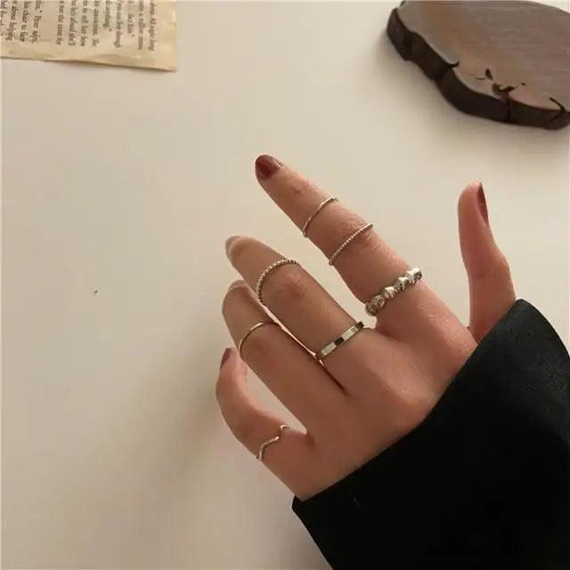 New Contemporary Gold Adjustable Butterfly Ring Set For Women And Girl Fashionable Female Party Jewelry - ALLURELATION - 571, Antique Jewelry, contemporary gold ring, elegance rings, elegance rings set, elegant jewelry, fashionable jewelry, fashionable rings set, gift rings, Jewelry, modern ring style, party jewelry, party rings, rings, rings for girls, rings for ladies, stylish ring, trendy jewelry, trendy rings, vintage jewelry, vintage style rings - Stevvex.com